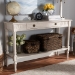 Baxton Studio Ariella Country Cottage Farmhouse Whitewashed 1-Drawer Console Table - RAM13-Whitewashed-ST