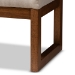 Baxton Studio Caramay Modern and Contemporary Light Beige Fabric Upholstered Walnut Brown Finished Wood Bench - BBT5337-Light Beige-Bench