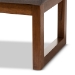 Baxton Studio Caramay Modern and Contemporary Grey Fabric Upholstered Walnut Brown Finished Wood Bench - BBT5337-Grey-Bench