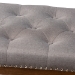Baxton Studio Ainsley Modern and Contemporary Grey Fabric Upholstered Walnut Finished Solid Rubberwood Bench - BBT5338-Grey