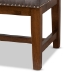 Baxton Studio Ainsley Modern and Contemporary Grey Fabric Upholstered Walnut Finished Solid Rubberwood Bench - BBT5338-Grey