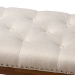 Baxton Studio Ainsley Modern and Contemporary Light Beige Fabric Upholstered Walnut Finished Solid Rubberwood Bench - BBT5338-Light Beige