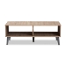 Baxton Studio Pierre Mid-Century Modern Oak and Light Grey Finished Wood Coffee Table - SECFT3001-Hana Oak/Light Grey-CT