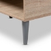 Baxton Studio Pierre Mid-Century Modern Oak and Light Grey Finished Wood Coffee Table - SECFT3001-Hana Oak/Light Grey-CT