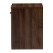 Baxton Studio Hansel Modern and Contemporary 1-Drawer Dark Brown and Dark Grey Finished Nightstand - SENT009-Columbia Brown/Dark Grey-NS