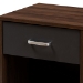 Baxton Studio Hansel Modern and Contemporary 1-Drawer Dark Brown and Dark Grey Finished Nightstand - SENT009-Columbia Brown/Dark Grey-NS