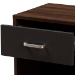 Baxton Studio Hansel Modern and Contemporary 1-Drawer Dark Brown and Dark Grey Finished Nightstand - SENT009-Columbia Brown/Dark Grey-NS