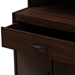 Baxton Studio Tannis Modern and Contemporary Dark Walnut Finished Kitchen Cabinet - WS883150-Dark Walnut