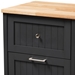 Baxton Studio Marcel Farmhouse and Coastal Dark Grey and Oak Brown Finished Kitchen Cabinet - WS01-Oak/Dark Grey