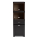Baxton Studio Fabian Modern and Contemporary Dark Grey and Oak Brown Finished Kitchen Cabinet with Roll-Out Compartment - SE KC013WI+DG/HO