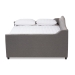 Baxton Studio Eliza Modern and Contemporary Grey Fabric Upholstered Queen Size Daybed with Trundle - CF8940-Grey-Daybed-Q/T