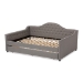 Baxton Studio Eliza Modern and Contemporary Grey Fabric Upholstered Queen Size Daybed with Trundle - CF8940-Grey-Daybed-Q/T