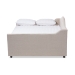 Baxton Studio Eliza Modern and Contemporary Light Beige Fabric Upholstered Queen Size Daybed with Trundle - CF8940-Light Beige-Daybed-Q/T