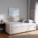 Baxton Studio Eliza Modern and Contemporary Light Beige Fabric Upholstered Queen Size Daybed with Trundle - CF8940-Light Beige-Daybed-Q/T