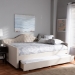 Baxton Studio Eliza Modern and Contemporary Light Beige Fabric Upholstered Queen Size Daybed with Trundle - CF8940-Light Beige-Daybed-Q/T