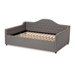 Baxton Studio Eliza Modern and Contemporary Grey Fabric Upholstered Full Size Daybed - CF8940-B-Grey-Daybed-F
