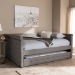 Baxton Studio Alena Modern and Contemporary Grey Fabric Upholstered Full Size Daybed with Trundle - CF8825-Grey-Daybed-F/T