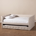 Baxton Studio Alena Modern and Contemporary Light Beige Fabric Upholstered Queen Size Daybed with Trundle - CF8825-Light Beige-Daybed-Q/T