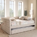 Baxton Studio Alena Modern and Contemporary Light Beige Fabric Upholstered Queen Size Daybed with Trundle - CF8825-Light Beige-Daybed-Q/T