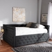 Baxton Studio Amaya Modern and Contemporary Dark Grey Fabric Upholstered Full Size Daybed - CF8825-C-Dark Grey-Daybed-F