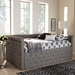 Baxton Studio Amaya Modern and Contemporary Grey Fabric Upholstered Full Size Daybed - CF8825-C-Grey-Daybed-F