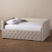Baxton Studio Amaya Modern and Contemporary Light Beige Fabric Upholstered Queen Size Daybed - CF8825-C-Light Beige-Daybed-Q