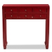 Baxton Studio Pomme Classic and Antique Red Finished Wood Bronze Finished Accents 6-Drawer Console Table - MIN18-Red-ST