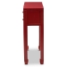 Baxton Studio Pomme Classic and Antique Red Finished Wood Bronze Finished Accents 6-Drawer Console Table - MIN18-Red-ST