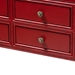 Baxton Studio Pomme Classic and Antique Red Finished Wood Bronze Finished Accents 6-Drawer Console Table - MIN18-Red-ST