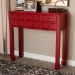 Baxton Studio Pomme Classic and Antique Red Finished Wood Bronze Finished Accents 6-Drawer Console Table - MIN18-Red-ST