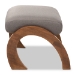 Baxton Studio Sandrine Modern and Contemporary Grey Fabric Upholstered Walnut Brown Finished Wood Ottoman - BBT5318-Grey