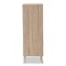 Baxton Studio Lisen Mid-Century Modern Light Oak and Grey 5-Drawer Chest - SECOD305US-Hana Oak/Dark Grey-5DW-Chest