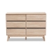 Baxton Studio Miren Mid-Century Modern Light Oak and Dark Grey 6-Drawer Dresser - SECOD5015-Hana Oak/Dark Grey-6DW-Dresser
