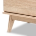 Baxton Studio Miren Mid-Century Modern Light Oak and Dark Grey 6-Drawer Dresser - SECOD5015-Hana Oak/Dark Grey-6DW-Dresser