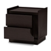 Baxton Studio Larsine Modern and Contemporary Brown Finished 2-Drawer Nightstand - YCNT00904-Modi Wende-NS