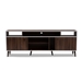 Baxton Studio Marion Mid-Century Modern Brown and White Finished TV Stand - SE TV90131WI-CLB