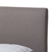 Baxton Studio Aveneil Mid-Century Modern Grey Fabric Upholstered Walnut Finished King Size Platform Bed - BBT6723-Grey-King
