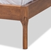 Baxton Studio Aveneil Mid-Century Modern Grey Fabric Upholstered Walnut Finished Full Size Platform Bed - BBT6723-Grey-Full