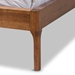 Baxton Studio Aveneil Mid-Century Modern Beige Fabric Upholstered Walnut Finished Full Size Platform Bed - BBT6723-Light Beige-Full