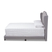 Baxton Studio Aden Modern and Contemporary Grey Fabric Upholstered King Size Bed - Aden-Grey-King