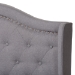 Baxton Studio Aden Modern and Contemporary Grey Fabric Upholstered King Size Bed - Aden-Grey-King
