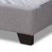 Baxton Studio Aden Modern and Contemporary Grey Fabric Upholstered King Size Bed - Aden-Grey-King