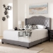 Baxton Studio Aden Modern and Contemporary Grey Fabric Upholstered King Size Bed - Aden-Grey-King