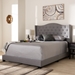 Baxton Studio Alesha Modern and Contemporary Grey Fabric Upholstered Full Size Bed - Alesha-Grey-Full