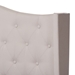 Baxton Studio Alesha Modern and Contemporary Beige Fabric Upholstered Full Size Bed - Alesha-Beige-Full