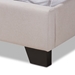 Baxton Studio Alesha Modern and Contemporary Beige Fabric Upholstered King Size Bed - Alesha-Beige-King