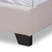 Baxton Studio Brady Modern and Contemporary Beige Fabric Upholstered Queen Size Bed - Brady-Beige-Queen