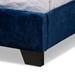 Baxton Studio Candace Luxe and Glamour Navy Velvet Upholstered Full Size Bed - Candace-Navy-Full
