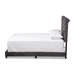 Baxton Studio Candace Luxe and Glamour Dark Grey Velvet Upholstered Full Size Bed - Candace-Grey-Full