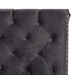Baxton Studio Candace Luxe and Glamour Dark Grey Velvet Upholstered Full Size Bed - Candace-Grey-Full